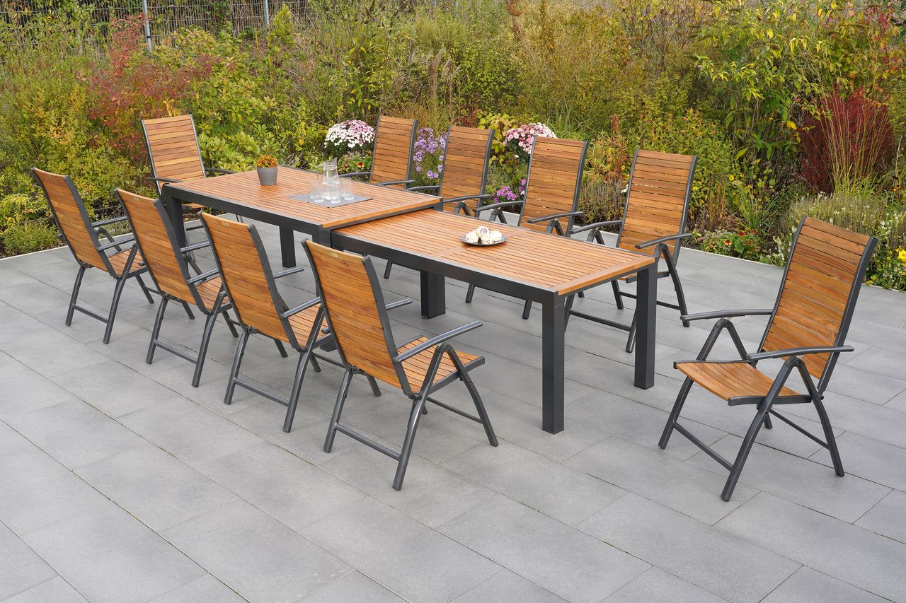 Merxx Santorin Set 11tlg. Flex – Ausziehtisch
