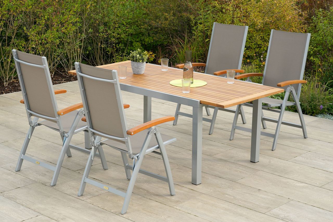 Merxx Naxos Set 5tlg. Ausziehtisch