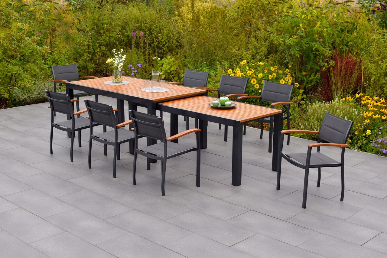 Merxx Paxos Set 9tlg. Flex Ausziehtisch