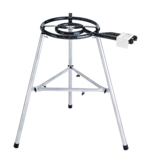 PaellaWorld International Paella Set 2: Gusseisenpfanne 50 cm, 2 – Ring – Brenner, 11, 4 kw, Windschutz