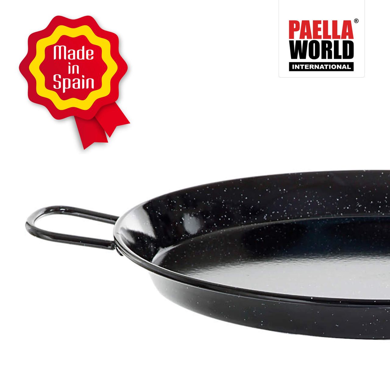PaellaWorld International Paella World Emaillierte Paellapfanne, beste Brat – und Kocheigenschaften
