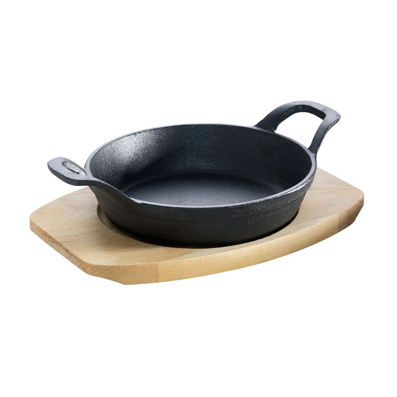 Allgrill Gusseisen – Minipfanne mit Stiel und Untersetzer 18cm schwarz
