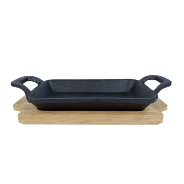 4041571097095-1 Allgrill Gusseisen – Pfanne mit 2 Griffen und Untersetzer