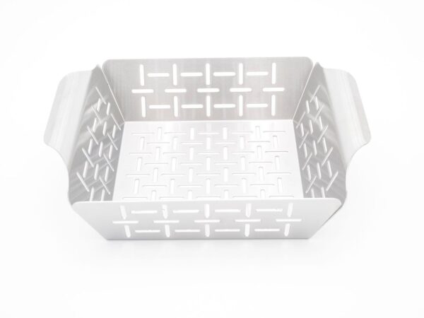 PaellaWorld International Paella World Allgrill® Edelstahl – Grillkorb 19x24x5, 5 cm inkl. Griffen