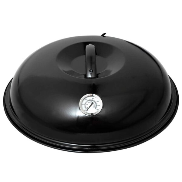 PaellaWorld International Paella World International Backhaube 42cm mit Thermometer, Schwarz, 1 – teilig