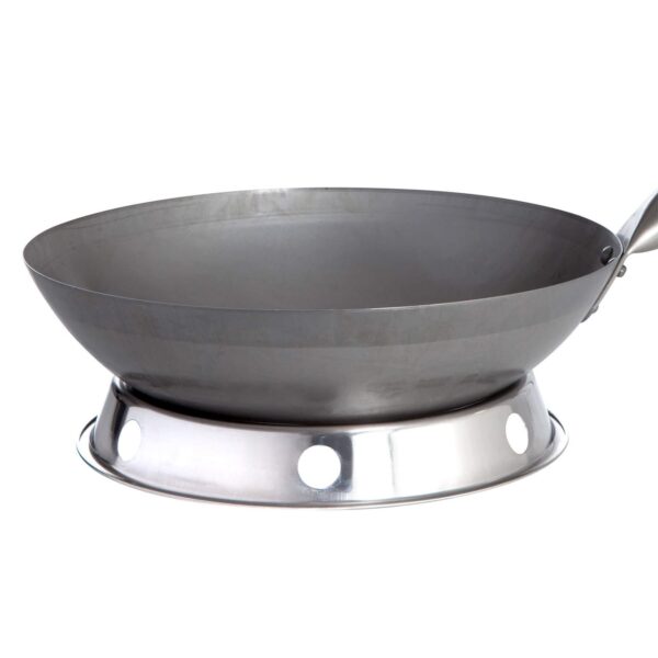 PaellaWorld International Paella World Original chinesischer Wok mit Holzgriff, Ø 35 cm und Edelstahl – Wokring