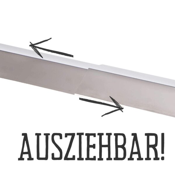Allgrill Ausziehbares Allgrill Universal – Flammschutzblech Edelstahl 35 – 60 cm – Gasgrill Zubehör