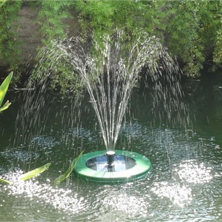 mauk Solar – Springbrunnen mit Fernbedienung rund grün V2