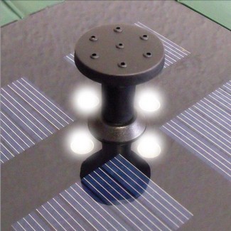 mauk Solar – Springbrunnen mit Fernbedienung rund grün V2
