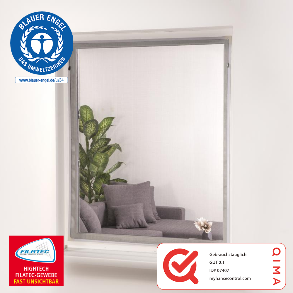 Hecht Magnet – Moskitonetz Fliegengitter EASY 130x150cm weiß