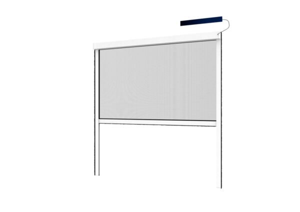 4043903752412-1 Hecht Elektrischer Insektenschutzrollo, 130x160 cm, weiß