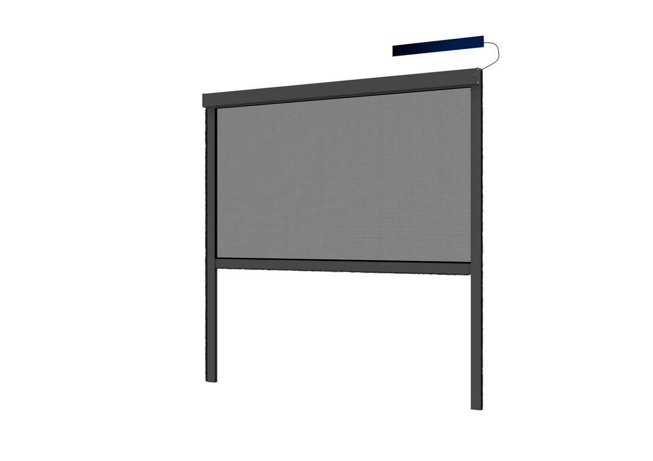 Hecht Elektrischer Insektenschutzrollo, 130×160 cm, anthrazit