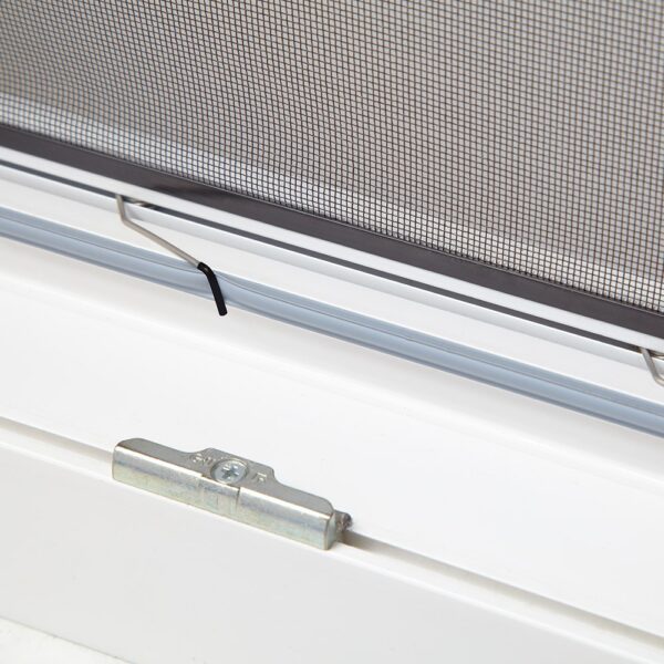 4043903774575-1 Hecht Aluminium-Fensterbausatz Slim 100x120cm braun Pollenschutz