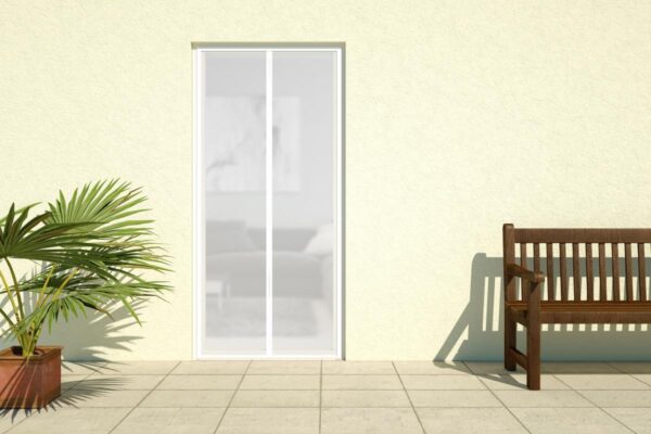 Hecht Magnet Moskitonetz Lamellenvorhang "DELUXE" 100x220cm weiß