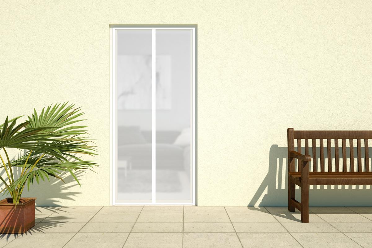 Hecht Magnet Moskitonetz Lamellenvorhang „DELUXE“ 100x220cm weiß
