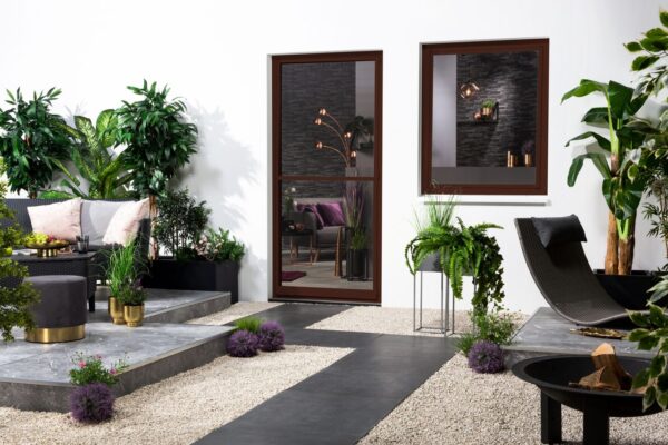 Hecht Fensterbausatz "MASTER SLIM" 150x160 cm in Braun