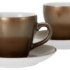 CreaTable Espressotassenset Golden Days gold Steinzeug 4 tlg.