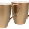CreaTable Kaffeebecherset Golden Days gold Steinzeug 2 tlg. CreaTable Kaffeebecherset Golden Days gold Steinzeug 2 tlg.