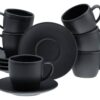 CreaTable Cappuccinotassen-Set Soft Touch schwarz Steinzeug 12 tlg. CreaTable Cappuccinotassen-Set Soft Touch schwarz Steinzeug 12 tlg.