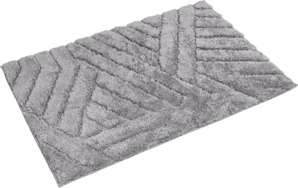 Tuffi Badematte silber Polyester B/L: ca. 60x90 cm