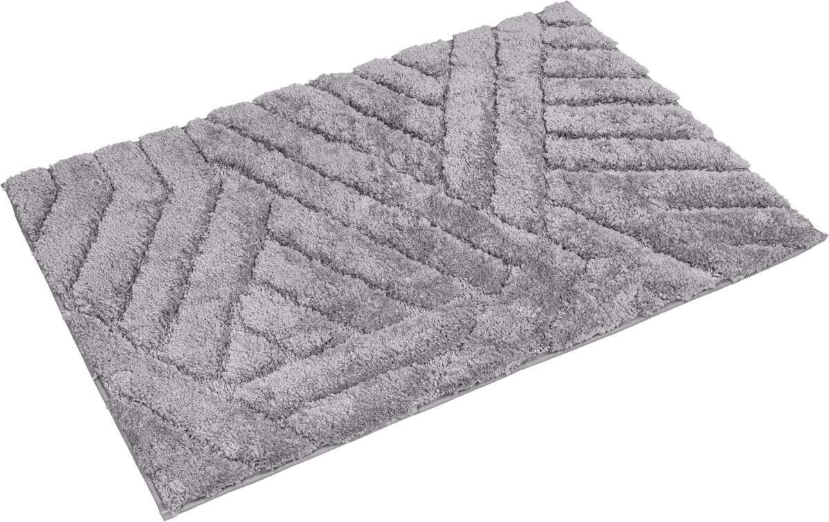 Tuffi Badematte silber Polyester B/L: ca. 60x90 cm
