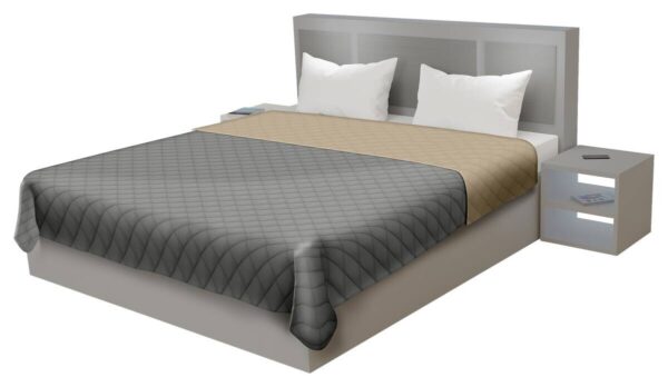 Tagesdecke grau Polyester B/L: ca. 220x240 cm