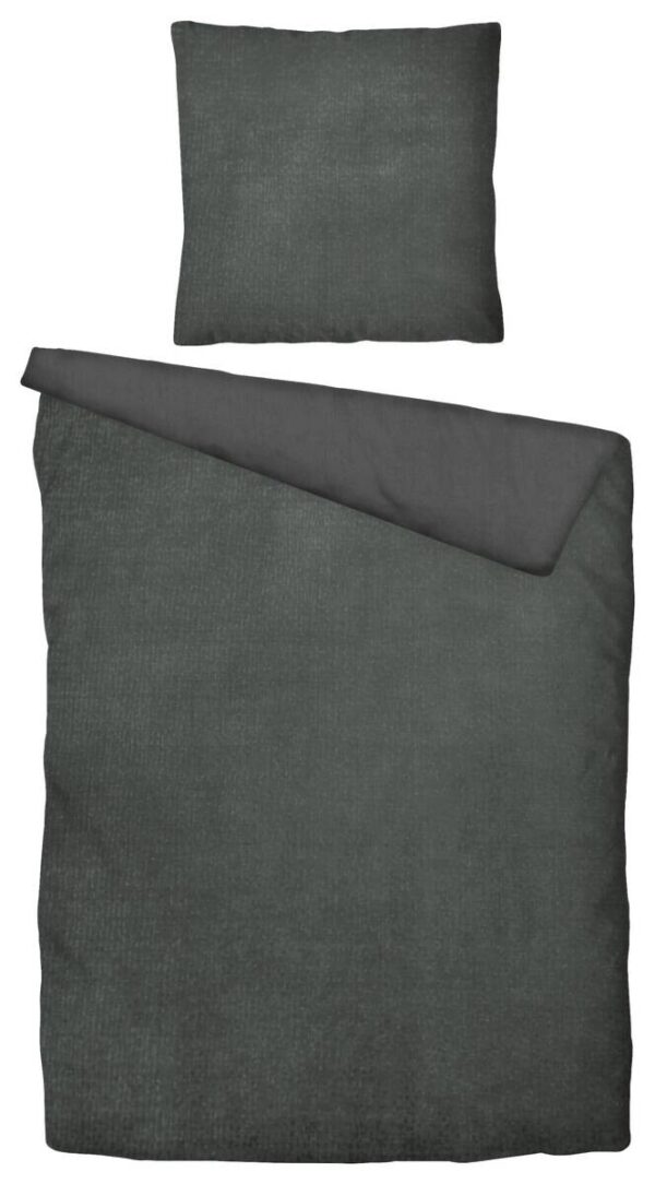 Micorfaser Wende Bettwäsche anthrazit Polyester B/L: ca. 135x200 cm