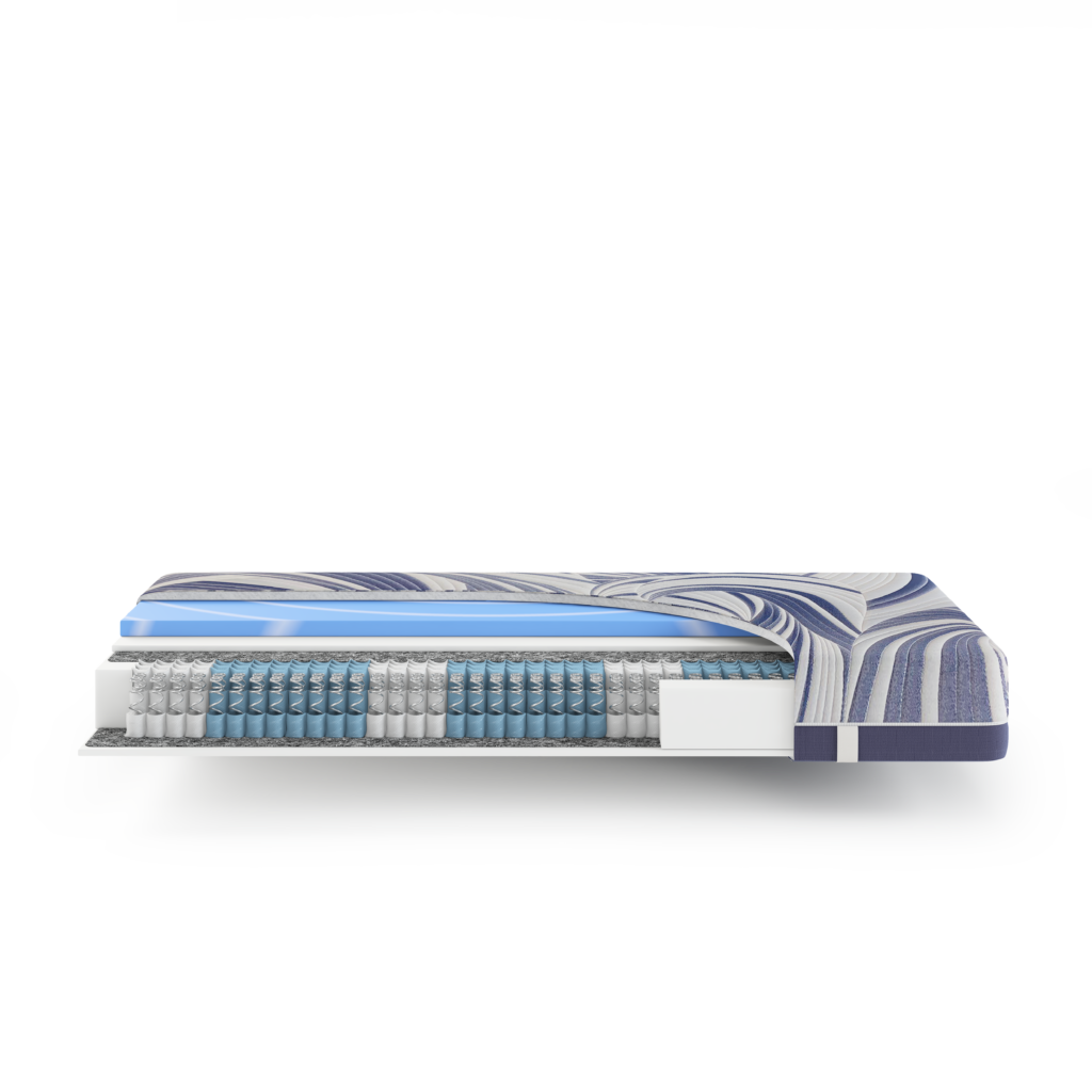 HN8 7 – Zonen Taschenfederkernmatratze mit int. Gelschaum – Topper Ocean Clean TFK / 100×200 / H4