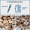 4046664072058-7 Scheppach Meterholzspalter HL3000GM stehend, 30t Spaltkraft, 400V, 5500W