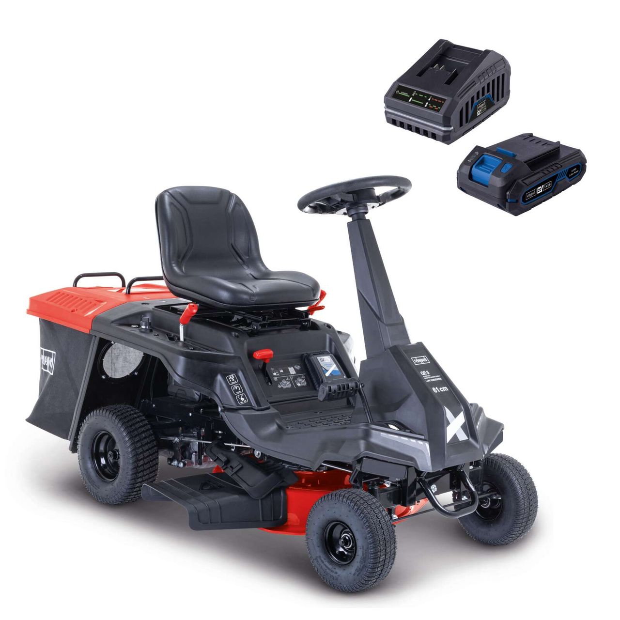 Scheppach Benzin – Aufsitzrasenmäher MR200 – 61 E Start 6 in 1