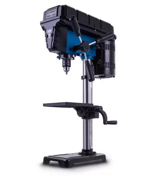 Scheppach Tischbohrmaschine 13mm 550W inkl. 5 – Stufen Drehzahleinstellung & ergonomischen Drezkreuz TBM250