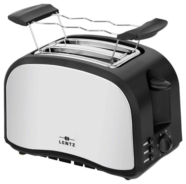 LENTZ Toaster 74140 schwarz Edelstahloptik Kunststoff Edelstahl B/H/T: ca. 29x19,5x16,5 cm LENTZ Toaster 74140 schwarz Edelstahloptik Kunststoff Edelstahl B/H/T: ca. 29x19,5x16,5 cm