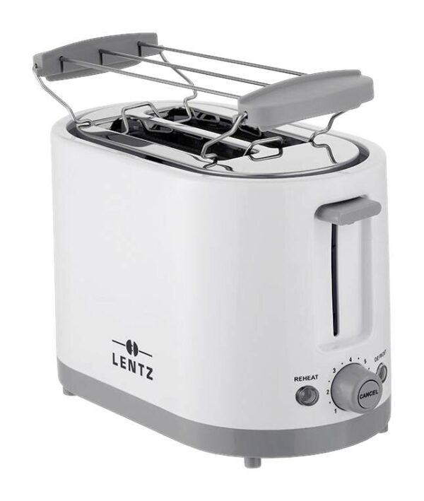 LENTZ Toaster 74273 weiß hellgrau Kunststoff Metall LENTZ Toaster 74273 weiß hellgrau Kunststoff Metall