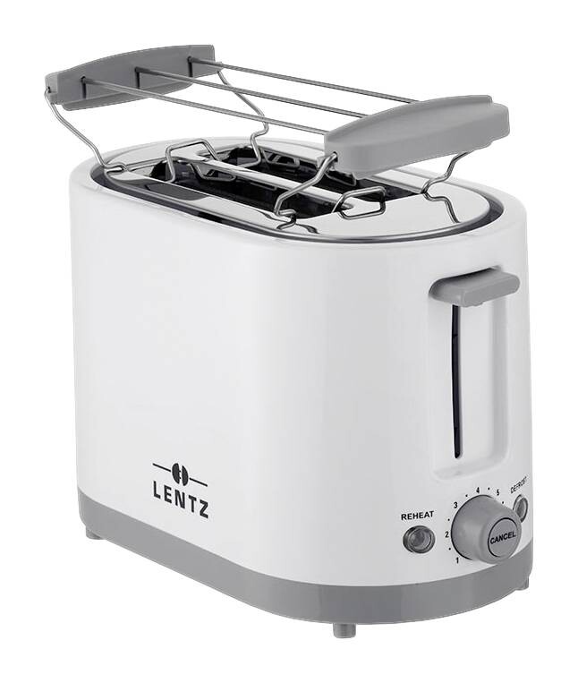 LENTZ Toaster 74273 weiß hellgrau Kunststoff Metall