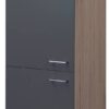 Kühlumbauschrank Morena grau matt B/H/T: ca. 60x161x60 cm