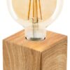 Nowa Tischleuchte 50240146 natur MDF B/H/T: ca. 10x10x10 cm E27 1 Brennstellen