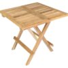 VCM Gartentisch braun Holz B/H/L: ca. 50x50x50 cm
