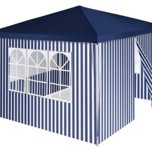 VCM Pavillon royalblau Polyester-Mischgewebe B/H/L: ca. 300x187x300 cm