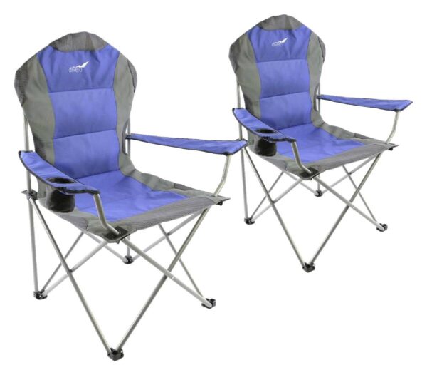 VCM Campingstuhl-Set royalblau Polyester-Mischgewebe B/H/L: ca. 90x110x57 cm VCM Campingstuhl-Set royalblau Polyester-Mischgewebe B/H/L: ca. 90x110x57 cm