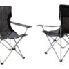 VCM Campingstuhl-Set schwarz Stahl B/H/T: ca. 47x90x47 cm