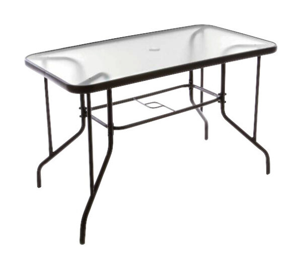VCM Gartentisch braun Metall B/H/L: ca. 60x72x110 cm