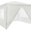 VCM Pavillon weiß Polyester-Mischgewebe B/H/L: ca. 300x187x300 cm