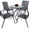 VCM Gartensitzgruppe Sonlas anthrazit Glas B/H/L: ca. 56x89x73 cm VCM Gartensitzgruppe Sonlas anthrazit Glas B/H/L: ca. 56x89x73 cm