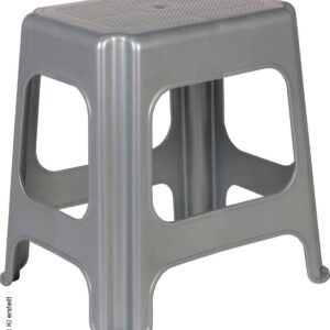 keeeper Hocker silber B/H/L: ca. 33,5x42,5x41 cm