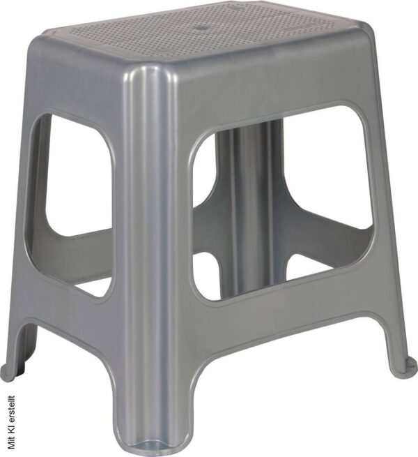 keeeper Hocker silber B/H/L: ca. 33,5x42,5x41 cm
