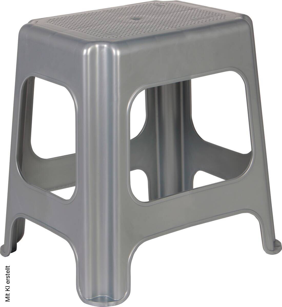 keeeper Hocker silber B/H/L: ca. 33,5x42,5x41 cm