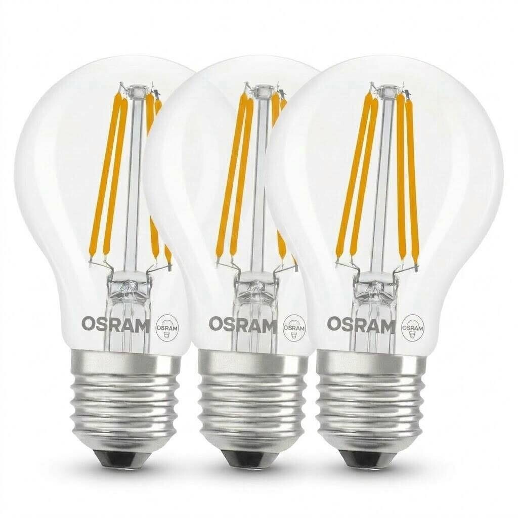 OSRAM LED-Leuchtmittel Filamentlampe BASE Classic A AC32394 3er Pack E27