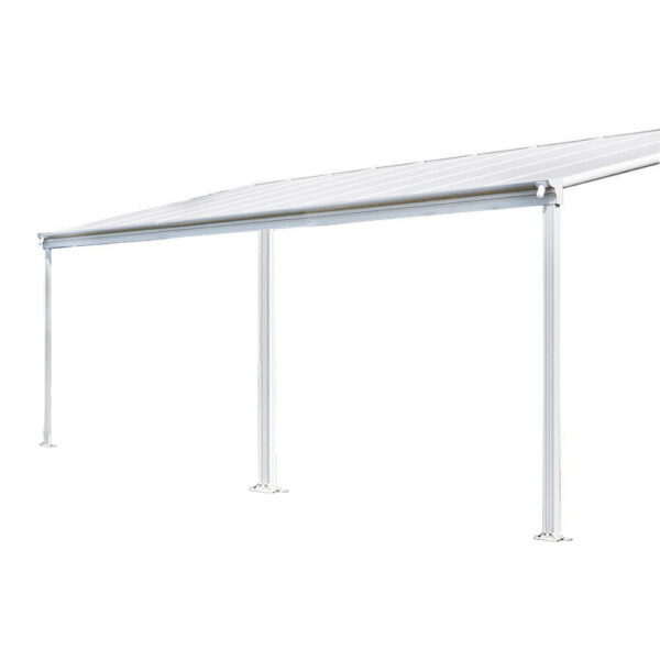 4058166005793-2 Home Deluxe Terrassenüberdachung SOLIS mit UV – Schutz, ca. 495 x 303 x 226 / 278 cm – Weiß