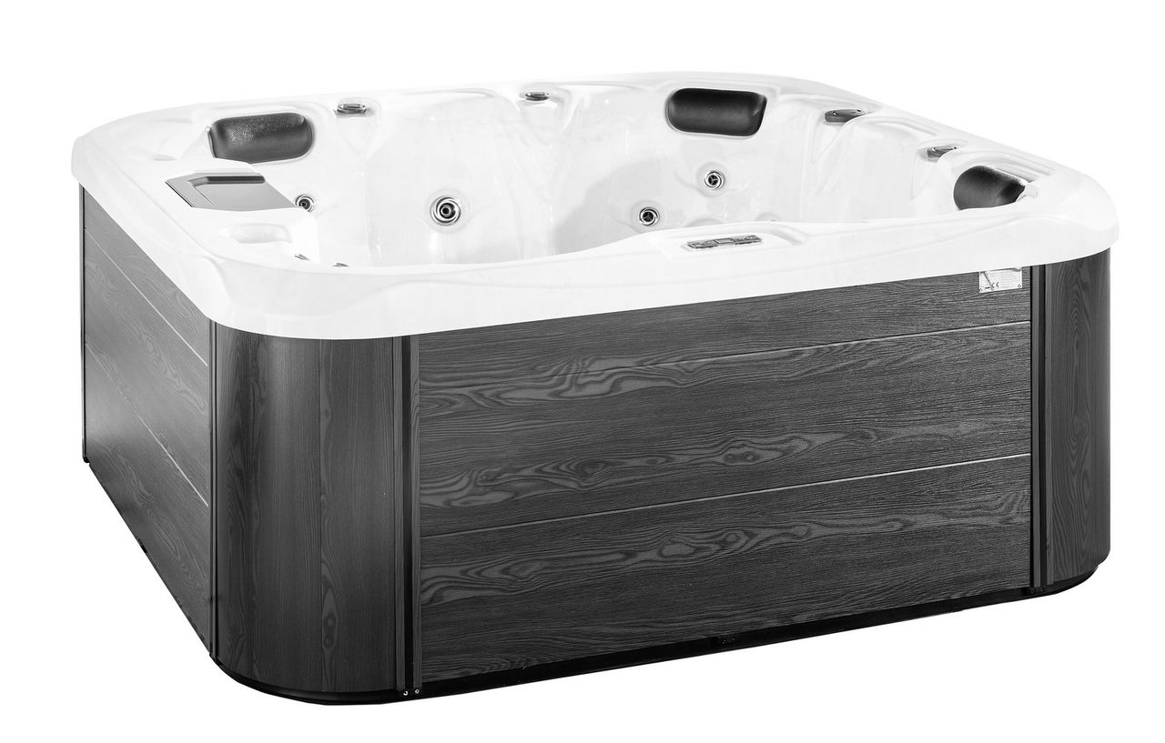 Home Deluxe Outdoor Whirlpool MALAGA inkl. Abdeckung & Treppe mit Wärmeisolierung für 5 Personen