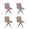 xr:d:DAFjKjIHFks:17,j:47340720820,t:23051710 Home Deluxe Esszimmerstuhl drehbar 4er Set NODA – Hellbraun